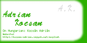 adrian kocsan business card